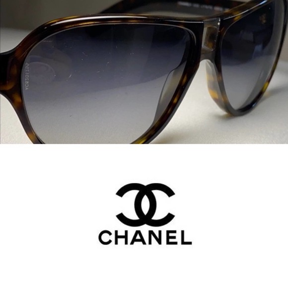 CHANEL AVIATOR BROWN CC LOGO SUNGLASSES UNISEX - Picture 2 of 9